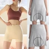 New summer ice silk anti-glare safety pants, women's double-layer seamless crotch coverage high-waisted safety shorts, stretch leggings details Picture